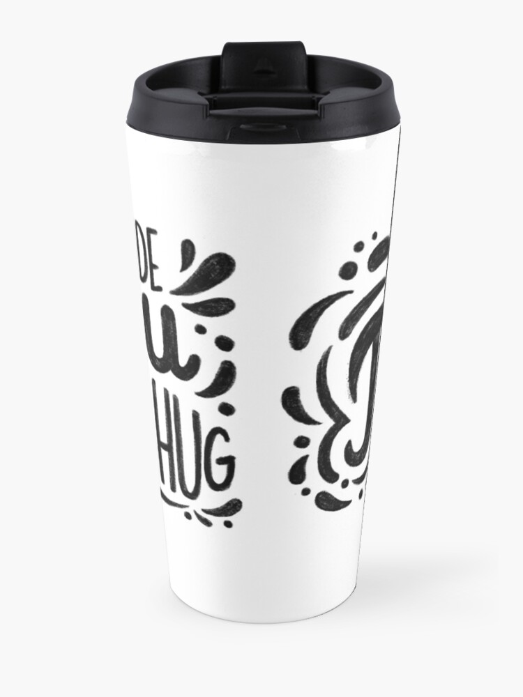 Alternate view of Tiramisu is like a hug - Hand calligraphy art Travel Mug