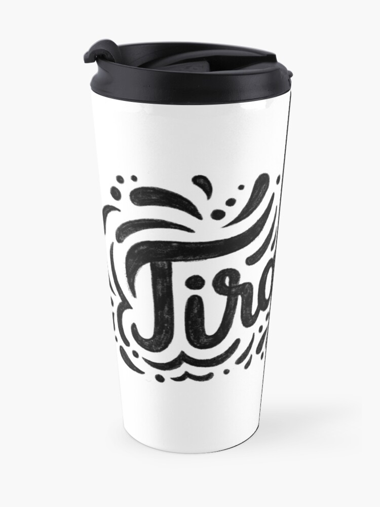 Alternate view of Tiramisu is like a hug - Hand calligraphy art Travel Mug