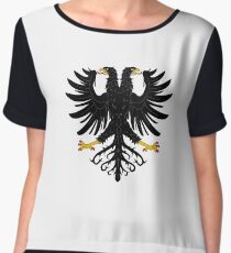 Double-headed eagle, emblem, coat of arms, symbol, sign,  eagle, carnival, holiday, carnival costume, Purim Chiffon Top