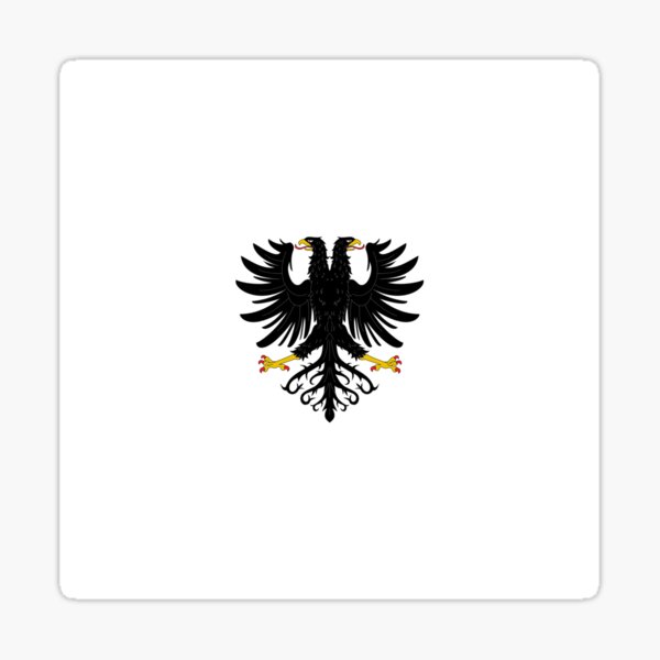 Double-headed eagle, emblem, coat of arms, symbol, sign,  eagle, carnival, holiday, carnival costume, Purim Sticker