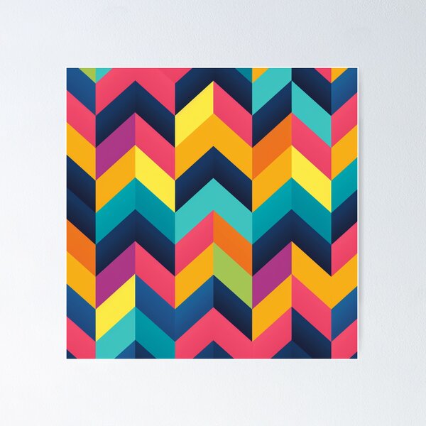 Aperçu de l'œuvre motif chevron aléatoire coloré créée et vendue par DanieWoods.
