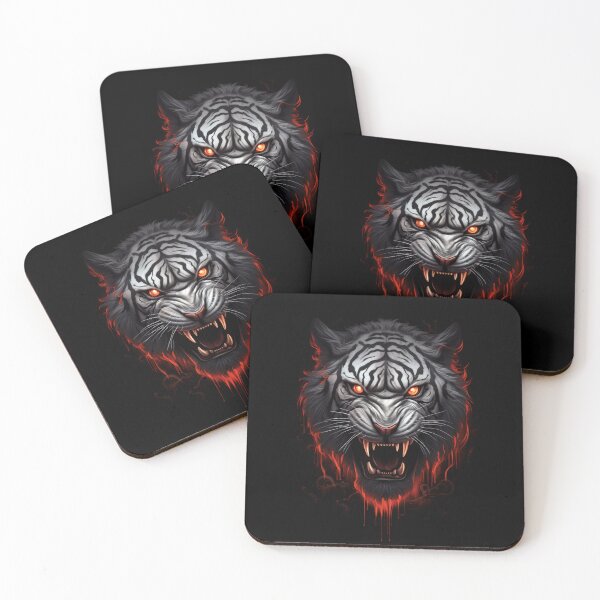 Item preview, Tiger looks angry with deep red eyes 5 designed and sold by eyestetix.
