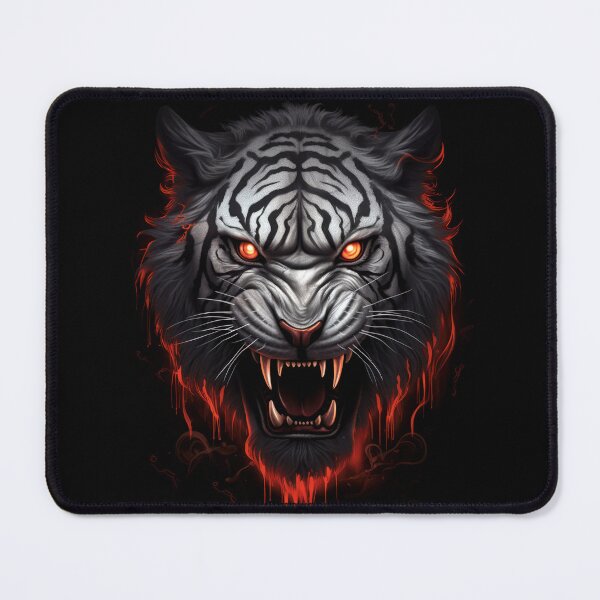 Item preview, Tiger looks angry with deep red eyes 5 designed and sold by eyestetix.