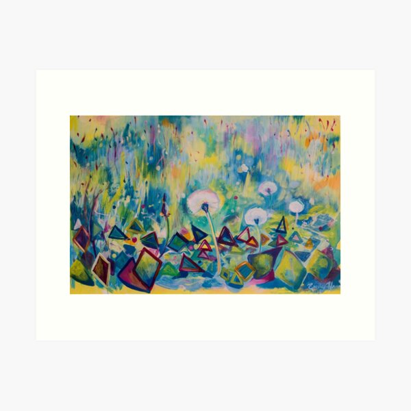 Dandelions Abstract Patterns Art Print