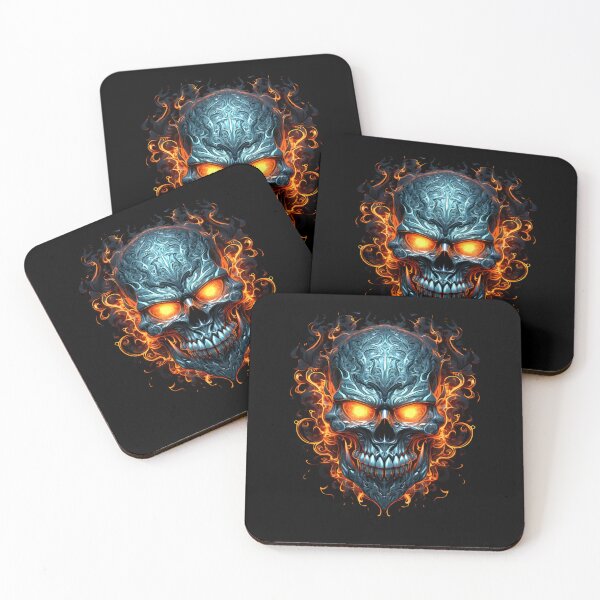 Item preview, Skull looks angry with deep red eyes designed and sold by eyestetix.