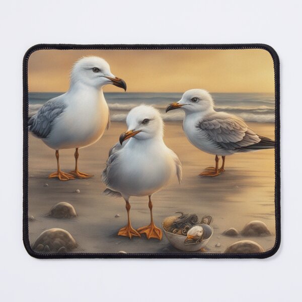 Item preview, Young Seagulls Playing at the Beach designed and sold by purplesensation.