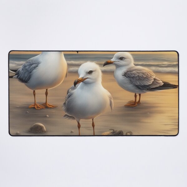 Item preview, Young Seagulls Playing at the Beach designed and sold by purplesensation.
