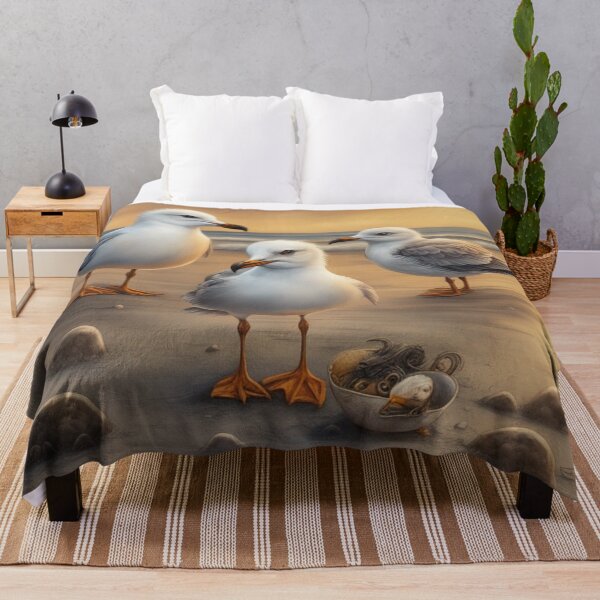 Item preview, Young Seagulls Playing at the Beach designed and sold by purplesensation.
