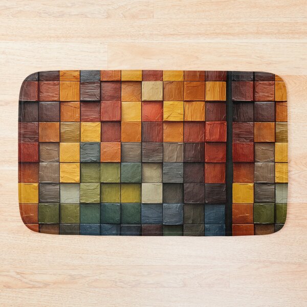 Item preview, colorful wooden block ends pattern designed and sold by DanieWoods.