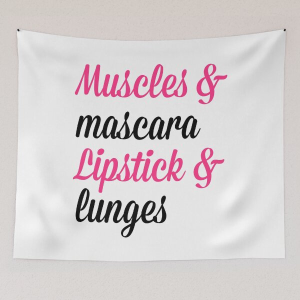 Item preview, Muscles & Mascara Gym Quote designed and sold by quarantine81.