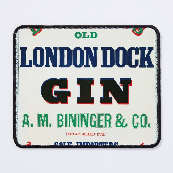 Item preview, STK501667A-Vintage ad for Bininger's old London dock gin designed and sold by StocktrekImages.