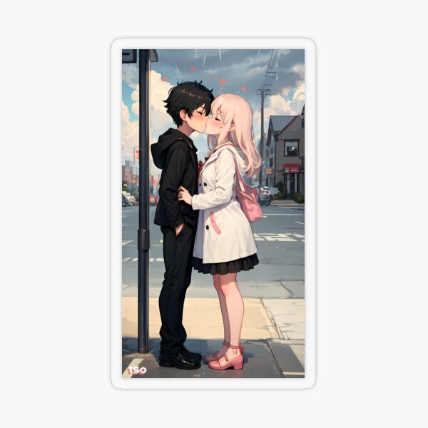 Kiss, manga, anime, cute couple, 14th February  Art Print for Sale by  Valentina Egina