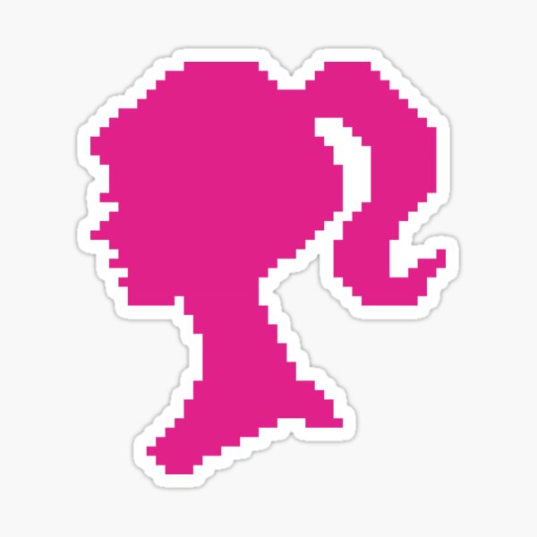 LARGE Barbie silhouette Head sticker BARBIE STICKER