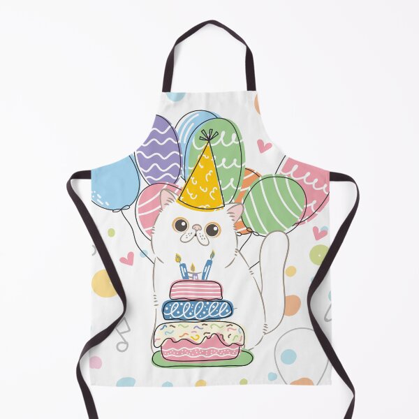 Item preview, White Exotic Shorthair Persian Cat Birthday Party designed and sold by lulululupaint.