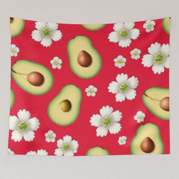 Item preview, Avacado floral in red designed and sold by Roxburylane.