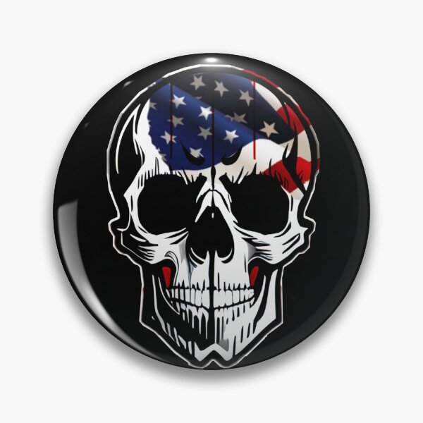 Item preview, American Flag Skull designed and sold by TheUSAFantasy.