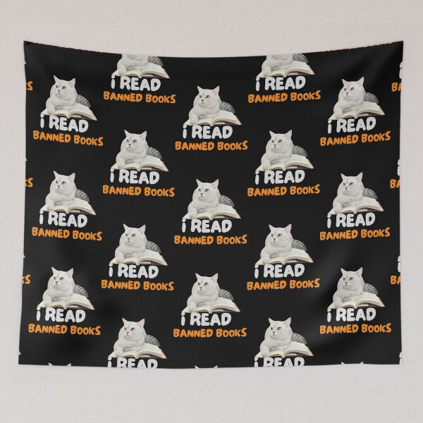 Item preview, Funny Cat I Read Banned Books-Cat Reading A Book designed and sold by ShopNiceGiftsVN.