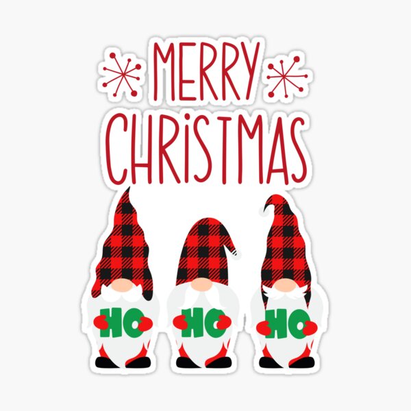 Red and Black Plaid Christmas Gnome Gift Tag Template - Digital Art Star