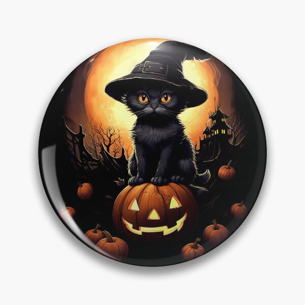 Item preview, a tiny black kitten sitting on a giant pumpkin 2 designed and sold by eyestetix.