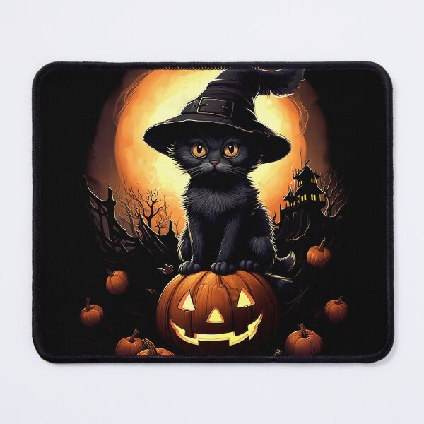 Item preview, a tiny black kitten sitting on a giant pumpkin 2 designed and sold by eyestetix.