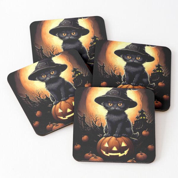 Item preview, a tiny black kitten sitting on a giant pumpkin 2 designed and sold by eyestetix.