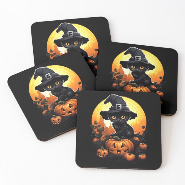 Item preview, a tiny black kitten sitting on a giant pumpkin 3 designed and sold by eyestetix.