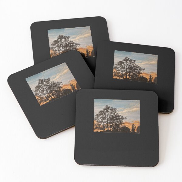 Item preview, Sunset Tree Line Painting Premium designed and sold by SilvanaBartheld.