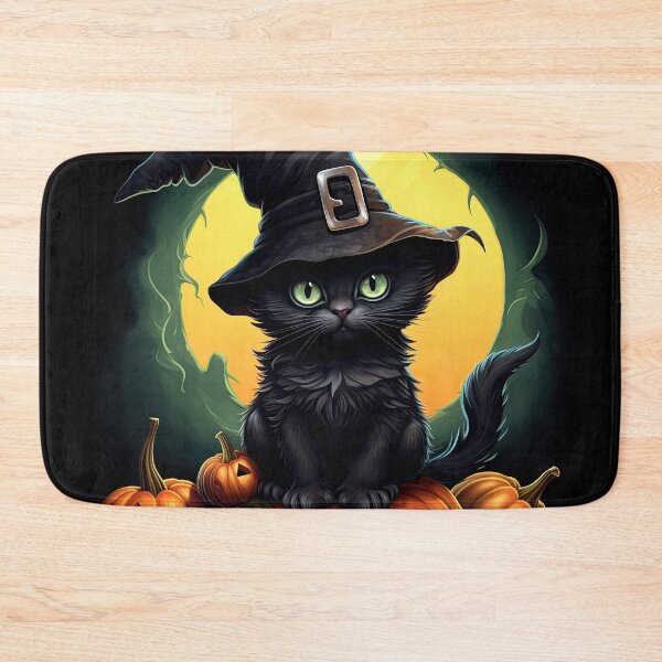 Item preview, a tiny black kitten sitting on a giant pumpkin 4 designed and sold by eyestetix.