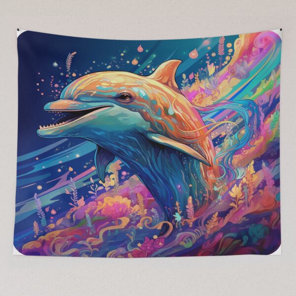 Item preview, Vivid Dophin designed and sold by Beauty  Art Printable.