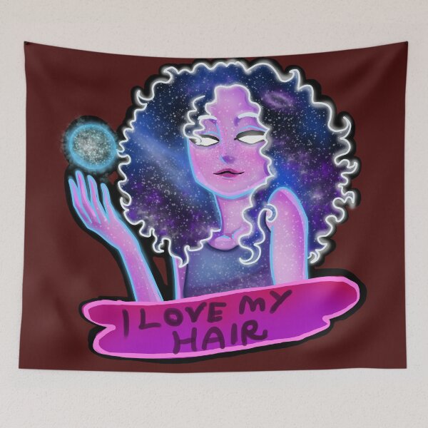 Item preview, space girl and her beautiful curls designed and sold by ViiniSama.