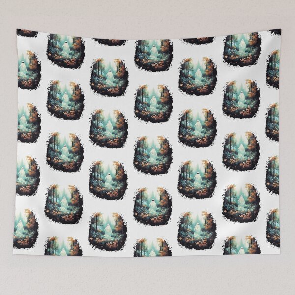 Item preview, Evil Ghost In The Forest Floral Ghost  designed and sold by ArtFromBeyond.
