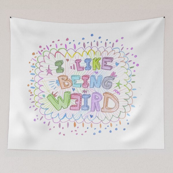 Item preview, I Like Being Weird Funny Quotes designed and sold by HighArtDesigns.