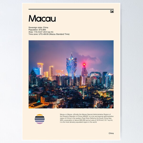 Item preview, Visit Macau (Travel poster) designed and sold by RabbitK.