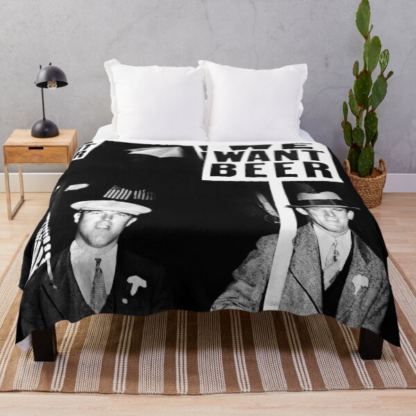 Item preview, We Want Beer, Black and White Vintage Prohibition Art designed and sold by modernretro.