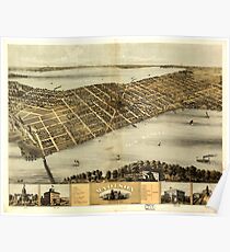 Panoramic Maps Madison Wisconsin 1867 Poster