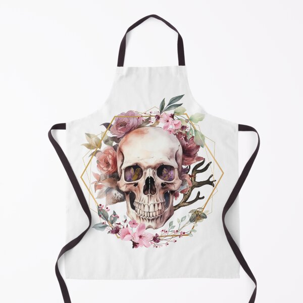 Item preview, Skull with Framed Flowers designed and sold by Quillandthread.