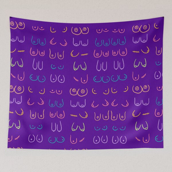 Item preview, BOOBIES PASTEL PATTERN PURPLE designed and sold by aydapadi.