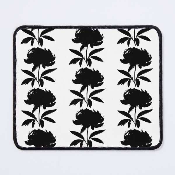 Item preview, Peony Flower Black leaves silhouette on White background 3 designed and sold by ArmBaoStock.