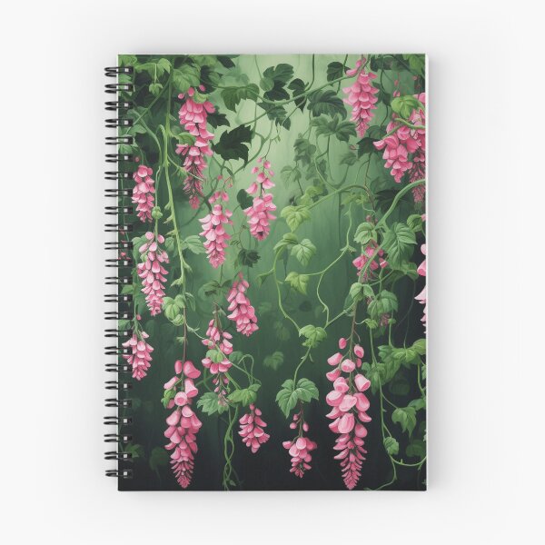 Item preview, climbing ivy with pink blooms designed and sold by DanieWoods.