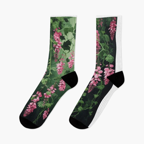 Item preview, climbing ivy with pink blooms designed and sold by DanieWoods.