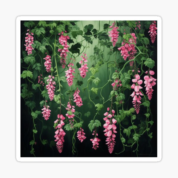 Sticker fleurs plantes grimpantes roses – Stickers STICKERS NATURE