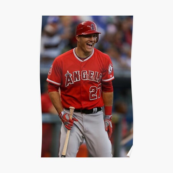 MIKE TROUT  California Angels 1980's Home Throwback Baseball Jersey