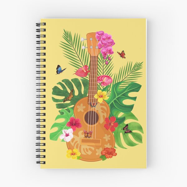 Item preview, Hawaiian Ukulele Hibiscus Butterflies designed and sold by soulfulprintss8.