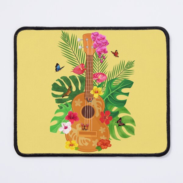 Item preview, Hawaiian Ukulele Hibiscus Butterflies designed and sold by soulfulprintss8.