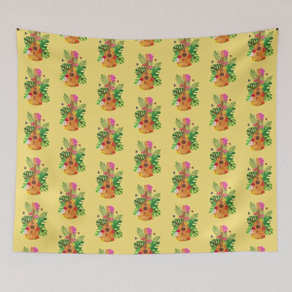 Item preview, Hawaiian Ukulele Hibiscus Butterflies designed and sold by soulfulprintss8.