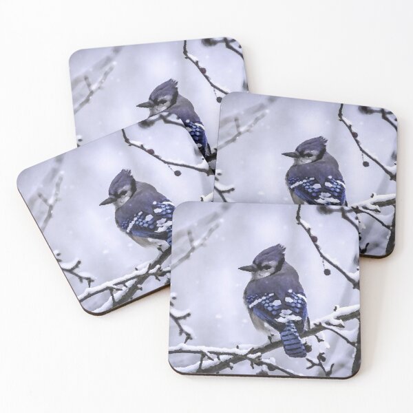 Item preview, Blue Jay on A Snowy Branch designed and sold by GL Digital Artwork .