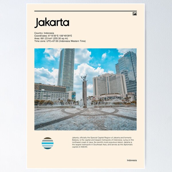 Item preview, Visit Jakarta, Indonesia (Travel poster) designed and sold by RabbitK.