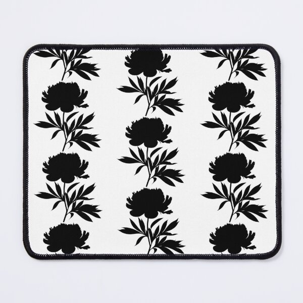 Item preview, Peony Flower Black leaves silhouette on White background 6 designed and sold by ArmBaoStock.