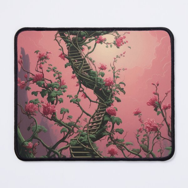 Item preview, pink flower ivy climbing stairway designed and sold by DanieWoods.