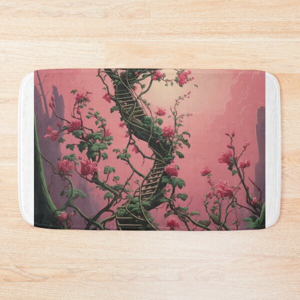 Item preview, pink flower ivy climbing stairway designed and sold by DanieWoods.